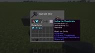 Upgrading the enchanted diamond armor to netherite (Image via Mojang)